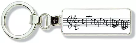 Avaimenperä nuottiviivasto - Musiikkiaiheiset Lahjatavarat - 1100 - 1