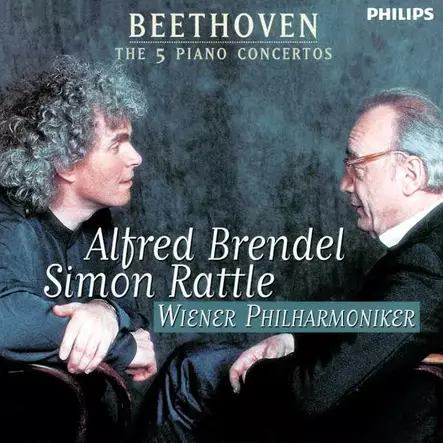 Alfred Brendel, Simon Rattle, Wiener Philharmoniker - Beetohoven:The 5 Piano Consertos (SECOND-HAND 3 x CD BOX) - Classical CD - 2710 - 1