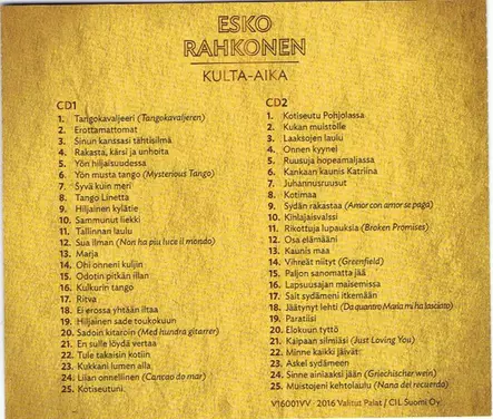 Esko Rahkonen: Kulta-aika (2CD) - Pop & Rock CD - 2790 - 1