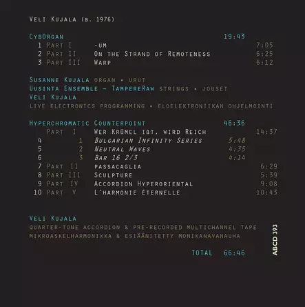 Kujala, Veli / Kujala, Susanne / Uusinta Ensemble - TampereRaw : Hyperorganism - Classical CD - 330 - 1