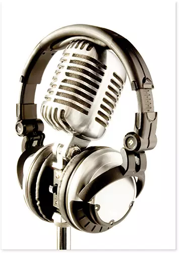 Kortti mikrofoni - Musiikkiaiheiset Lahjatavarat - 1091 - 1