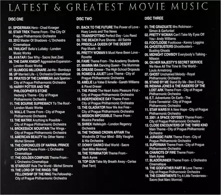 Latest & Greatest Movie Music (KÄYTETTY 3 x CD BOX) - Elokuvamusiikki - 2591 - 1