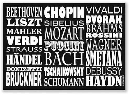 Kortti säveltäjät - Musiikkiaiheiset Lahjatavarat - 1042 - 1