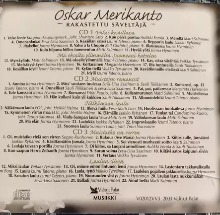 Oskar Merikanto - Rakastettu Säveltäjä (KÄYTETTY 3 x CD BOKSI) - Käytetyt - 2722 - 1