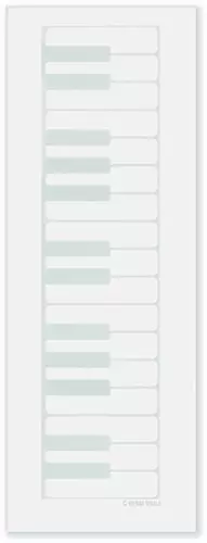 Muistilappu Keyboard midi - Musiikkiaiheiset Lahjatavarat - 1083 - 1