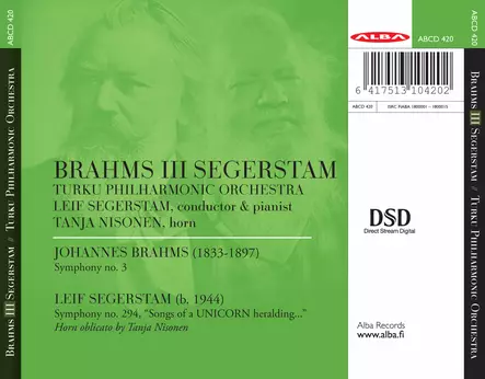 Brahms, Johannes / Turku Philharmonic Orchestra / Segerstam, Leif : Brahms 3 Segerstam - Klassinen CD - 193 - 1