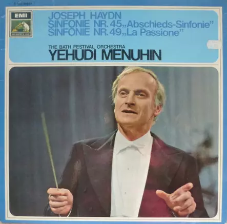 Joseph Haydn – Bath Festival Orchestra, Yehudi Menuhin – Sinfonie Nr. 45„Abschieds-Sinfonie” / Sinfonie Nr. 49„La Passione” KÄYTETTY LP - Käytetyt - 2513 - 1