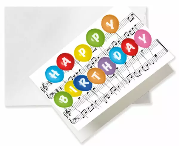 Kiitoskortti Syntymäpäivä - Music-themed gift items - 1044 - 1