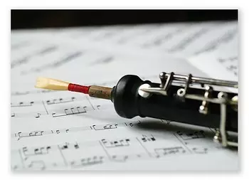 Kortti, oboe ja nuotti - Musiikkiaiheiset Lahjatavarat - 1944 - 1