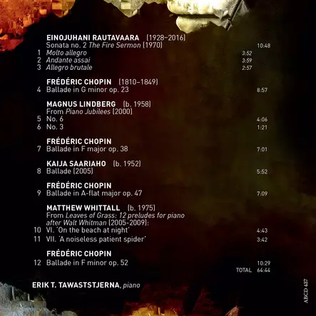 Chopin, Frederic / Rautavaara, Einojuhani / Lindberg, Markus / Saariaho, Kaija / Whittall, Matthew / Tawaststjerna, Erik T. : Ballades & Other Stories - Klassinen CD - 204 - 1
