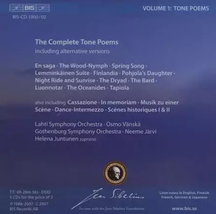 Jean Sibelius: The Sibelius Edition - Tone Poems (SECOND-HAND 5 x CD BOX-SET) - Classical CD - 2654 - 1