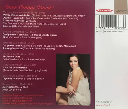 Tepponen, Marjukka / Kuopio Symphony Orchestra / Hold-Garrido, Alberto : Sweet Rapture and Heartache - Classical CD - 174 - 1