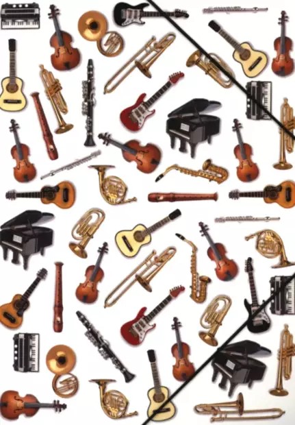 Kansio soittimet - Musiikkiaiheiset Lahjatavarat - 1125 - 1