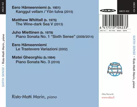 Hämeenniemi, Eero / Whittall, Matthew / Miettinen, Juho / Gheorghiu, Matei / Marin, Risto-Matti : Sixth sense - Classical CD - 195 - 1