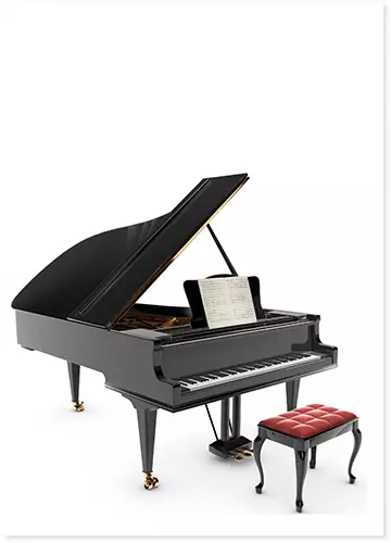 Kortti piano - Musiikkiaiheiset Lahjatavarat - 1106 - 1