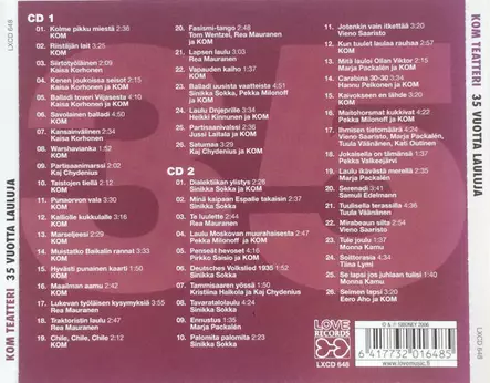 KOM Teatteri - 35 vuotta lauluja (SECOND-HAND 2 x-CD) - World music CD - 2666 - 1