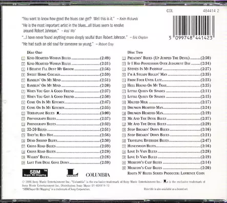 Robert Johnson: The Complete Recordings (KÄYTETTY 2xCD) - Jazz & Blues - 2076 - 1