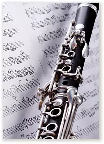 Kortti klarinetti - Musiikkiaiheiset Lahjatavarat - 1067 - 1