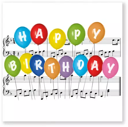 Servetti happy birthday - Musiikkiaiheiset Lahjatavarat - 1087 - 1