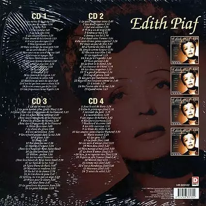 Edith Piaf: 100 Chanson (4 x CD BOKSI) - Maailmanmusiikki CD - 2918 - 1