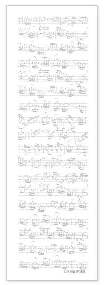 Muistilappu Sheet Music midi - Musiikkiaiheiset Lahjatavarat - 1068 - 1