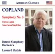 Copland, Aaron - Symphony No. 3 (original version); Three Latin American Sketches - Slatkin, Leonard - Klassinen CD - 698 - 1
