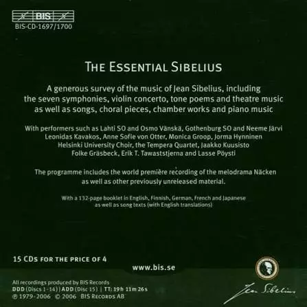 The Essential Sibelius (KÄYTETTY 15 x CD BOKSI) - Käytetyt - 2979 - 1