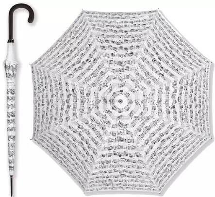 Sateenvarjo nuotti valkoinen - Musiikkiaiheiset Lahjatavarat - 1089 - 1