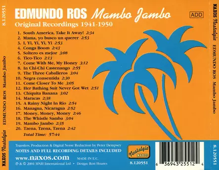 Edmundo Ros: Mambo Jambo: Original Recordings 1941–1950 - World music - 2279 - 1