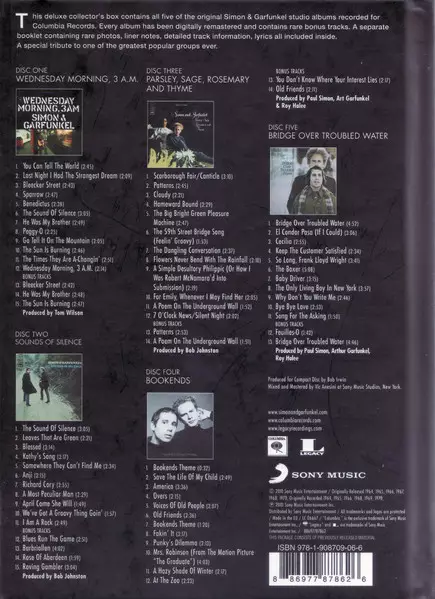 Simon & Garfunkel: The Columbia Studio Recordings 1964-1970 (UUDENVEROINEN 5 x CD DELUXE BOKSI) - Pop & Rock CD - 2789 - 1