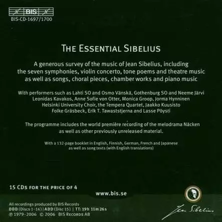 The Essential Sibelius (KÄYTETTY 15 x CD BOKSI) - Käytetyt - 2979 - 1